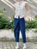 Surprise Sale! Bright Blue Wrap Alike Tapered Ankle Trousers