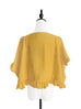 Last Chance! Daffodil Yellow  Drop Sleeve Boxy Frilly Crop Top