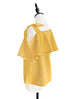 Last Chance! Yellow/ White Stripe Tie-bow One Shoulder Ruffle Top