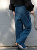 Last Chance! Vintage Blue Wide Leg Luxury Fine Wool Trousers