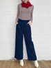 Textured Bellow Pocket Wide-leg Denim Trousers