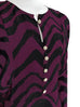 Last Chance! Wavy Stripe Button Details High/Low Silky Retro Dress