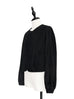 Surprise Sale! Classic Black Balloon Sleeve Button Front Wool Blend Jacket